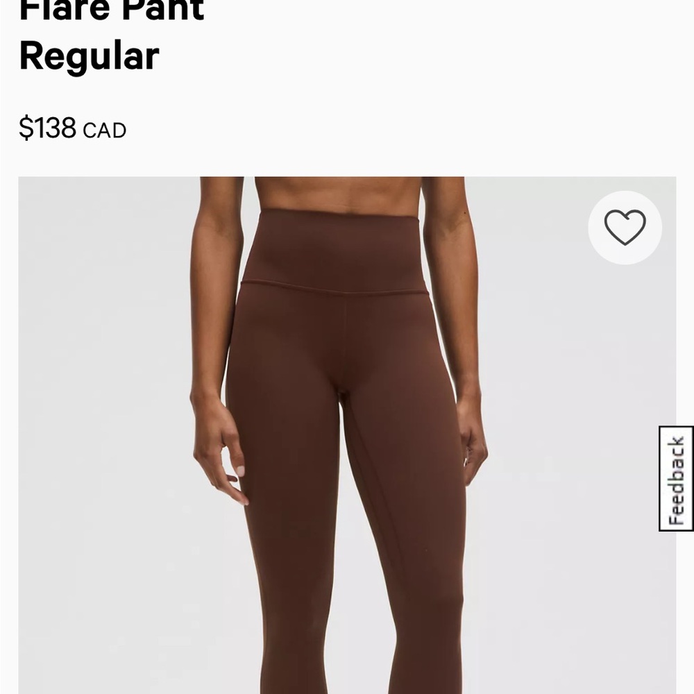 lululemon athletica Chocolate Brown Flare Leggings